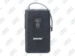 Shure SLX1 J3 Wireless Bodypack Transmitter (572 - 596 MHz) w/ MX185 Lavalier Microphone in Soft Pou