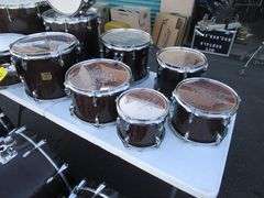14 Pc. Yamaha Maple Custom Absolute Drums Including 24" Kick, 22" Kick, 20" Kick, 18" Kick, 18" Tom,