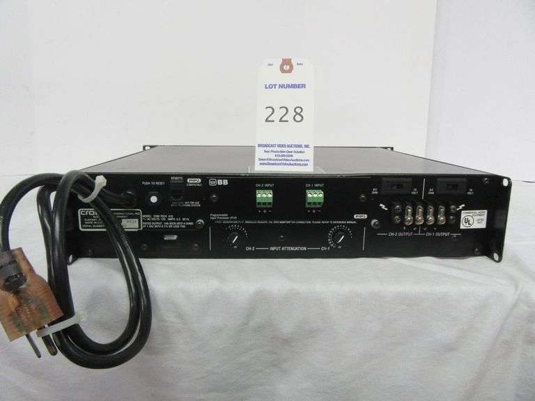 Pip2 Amplifier Crown Com-Tech 410 Stereo Audio Amplifier w/PIP2 Input Card - Joseph ...