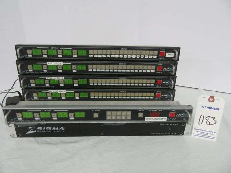 Sigma DQM-1616 Dagger Series 16x16 SDI Equalized Router w/1-HSY-1616 X ...