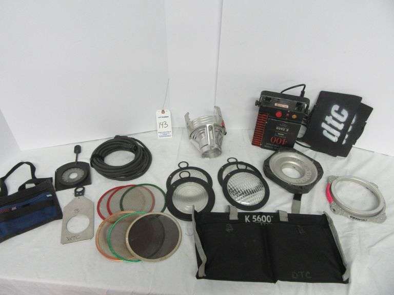 K5600 Joker 400 Parts-Ballast, Feeder Cable, Scrims, Lenses, Barndoors, Chimera Ring, Joker Ring, Re
