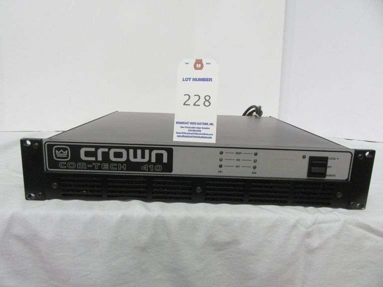 Pip2 Amplifier Crown Com-Tech 410 Stereo Audio Amplifier w/PIP2 Input Card - Joseph ...