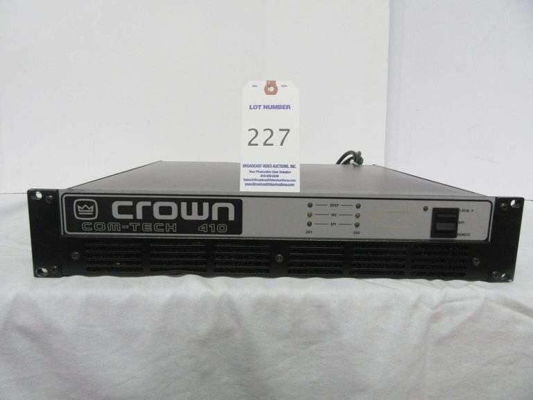 Pip2 Amplifier Crown Com-Tech 410 Stereo Audio Amplifier w/PIP2 Input Card - Joseph ...