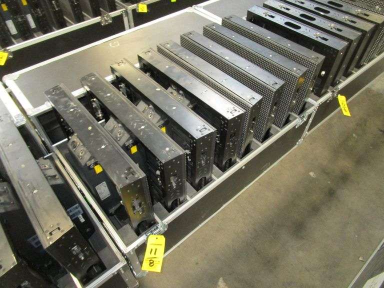 LOT (8) Elation EPT9IP LED Video Panels w/ Case (No Cables or Clamps)