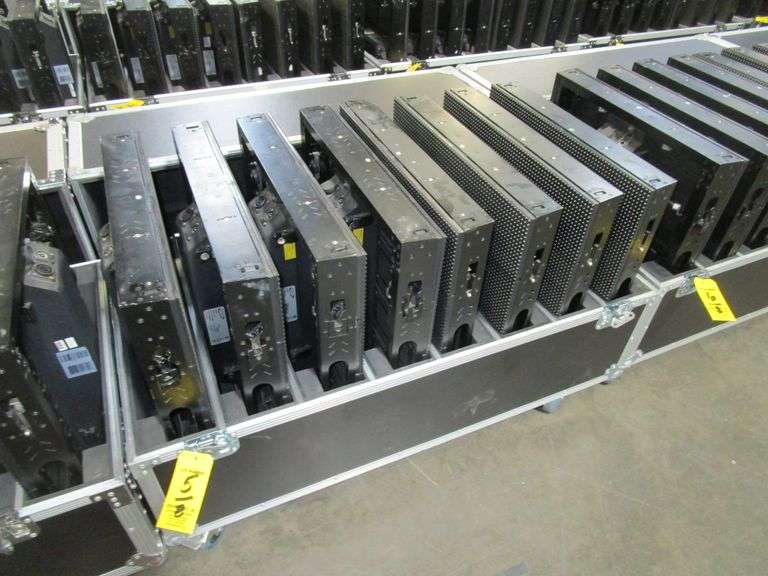 LOT (8) Elation EPT9IP LED Video Panels w/ Case (No Cables or Clamps)