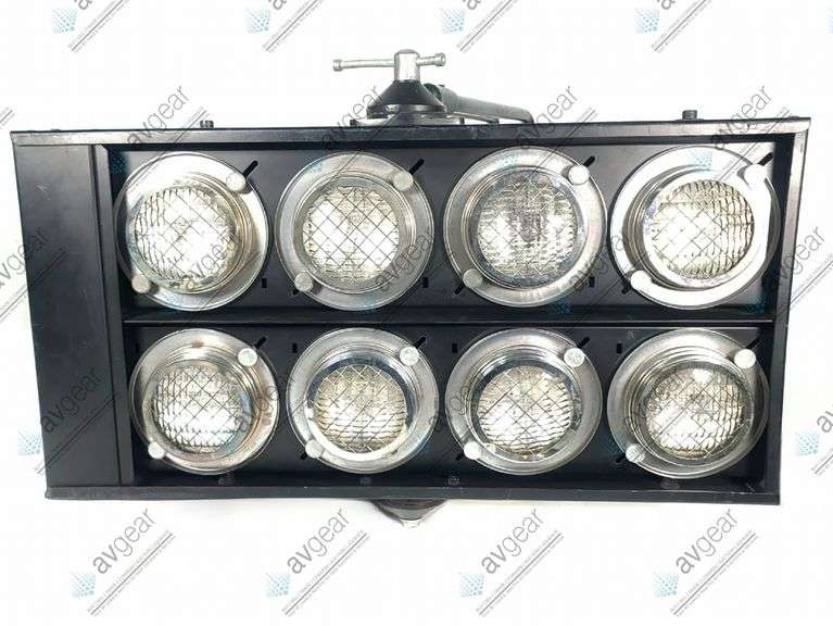 (5) Generic 8-Light Blinders (Male Stage Pin) w/ Mounting Brackets