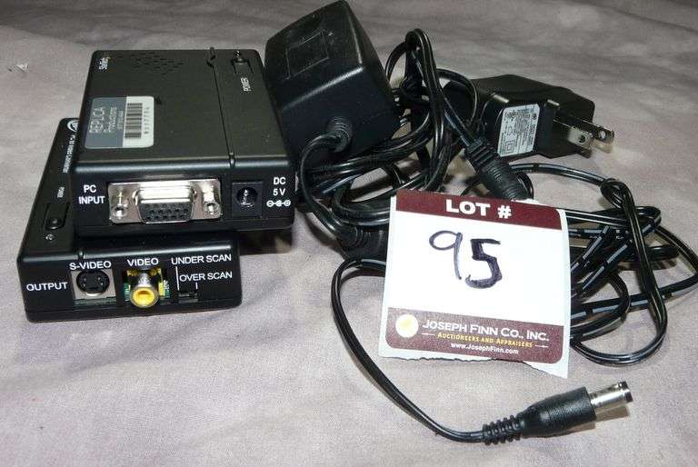 Lot (1) AVTool AVT-3155A and (1) StarTech VGA2VID PC VGA to Video Converter with Power Supplies