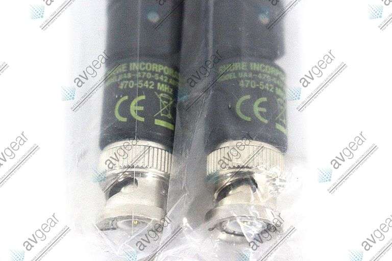 (2) Shure UA8-470-542 1/2 Wave Omnidirectional Receiver Antennas (470-542 MHz)