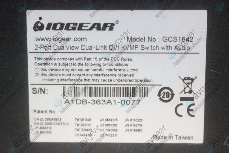 IOGEAR GCS1642 Dual View Dual Link DVI KVMP Switch