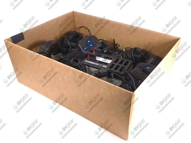 Clear-Com CZ11513 HME DX210 System w/ (5) HS15 Headsets, (4) 4-UP Battery Packs, (2) PSU's, and Batt