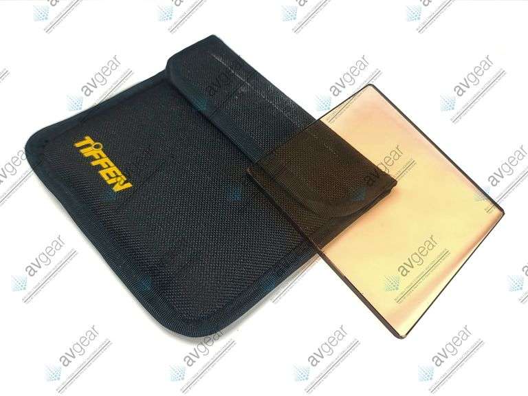 Tiffen 4 x 4" Coral 1/8" Glass Lens Filter w/ Lens Pouch