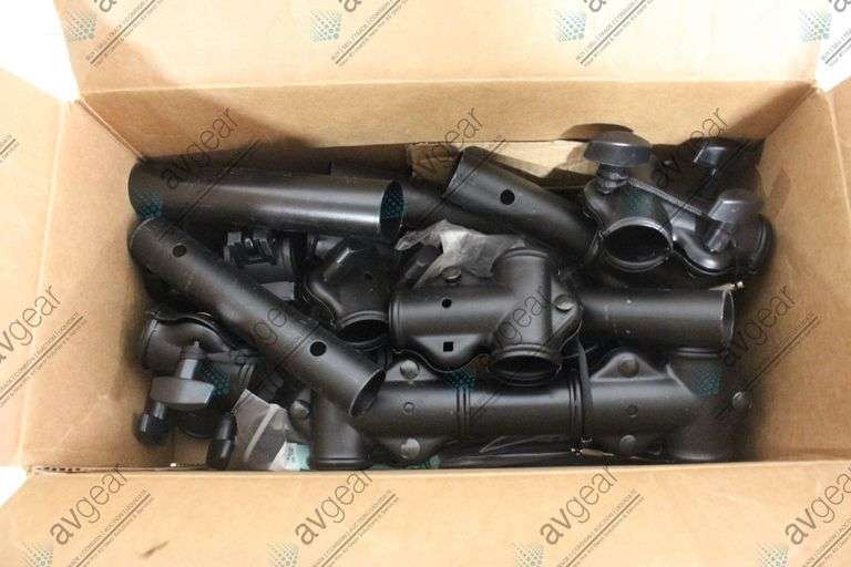 Box of 1.5" Diameter Metal Pipes w/ Angle Clamps