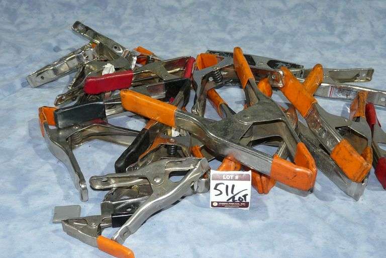 Lot Assorted Spring Clamps (Bin Not Included)