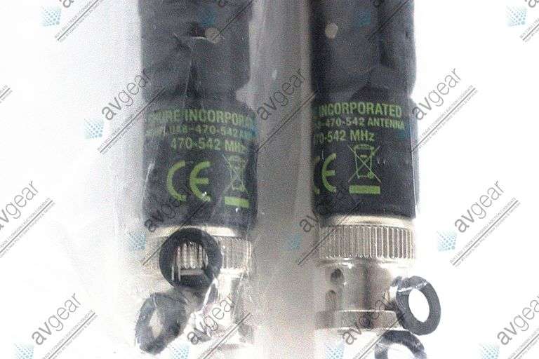 (2) Shure UA8-470-542 1/2 Wave Omnidirectional Receiver Antennas (470-542 MHz)