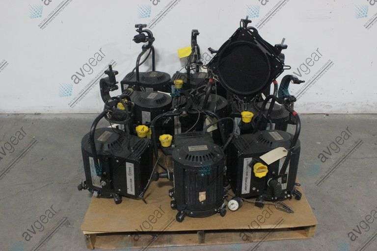 (Lot of 9) Strand Quartzcolor Bambino 2kW 8" Fresnels w/ L5-20 Connectors