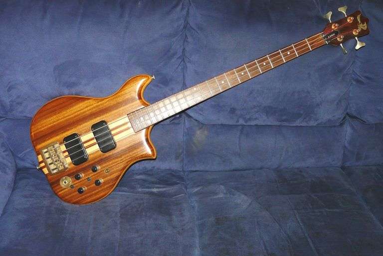 Kawai FIIB 1980's Maple/Koa Bass Guitar with Case (Also Known as the Poor Man's Alembic)