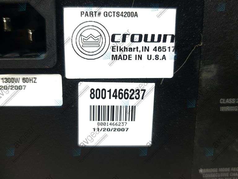 Crown Audio CTs-4200 CTS Series 4-Channel Power Amplifier (POWER FAILURE)