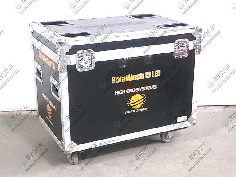 (2) ETC Solawash 19 LED Moving Head Light w/ (4) Mounting Brackets, (2) PSU Cables & (2) Safety Cabl