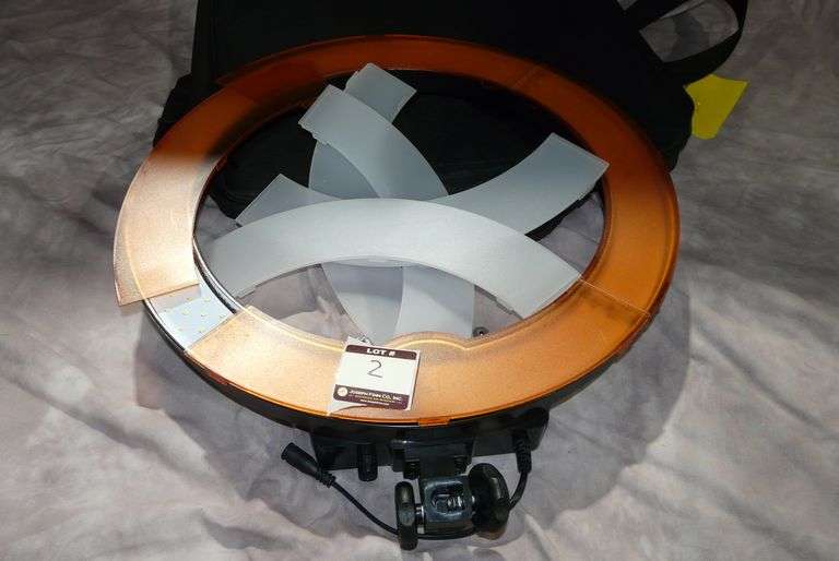 EachShot ES240 Halo LED Ring Light with Power Supply; Frosted and Orange Filters and Accessories in 