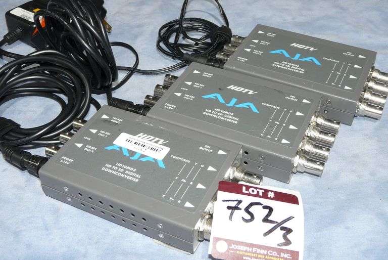Lot (3) AJA HD10MD3 HD to SD Digital Downconverter with Power Supplies