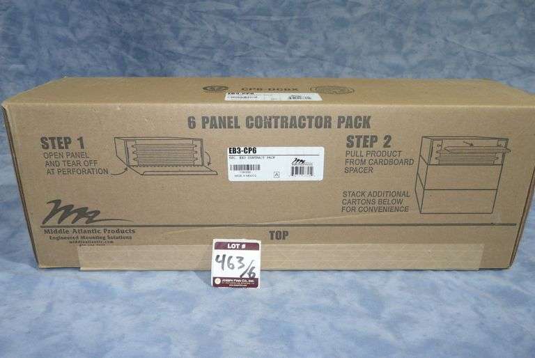 Lot (6) Middle Atlantic EB3-CP6 3RU Blank Rack Panels (New in Sealed Box)