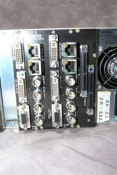 Evertz 7800FR Multiframe with (2) Power Supplies; (2) 7867VIPX-16x2; (2) 7867VIPX-8x2 3G/HD/SD X-lin