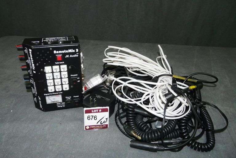 Lot JK Audio RemoteMix 3 Broadcast Hybrid Phone Mixer with Power Supply and Assorted Cables