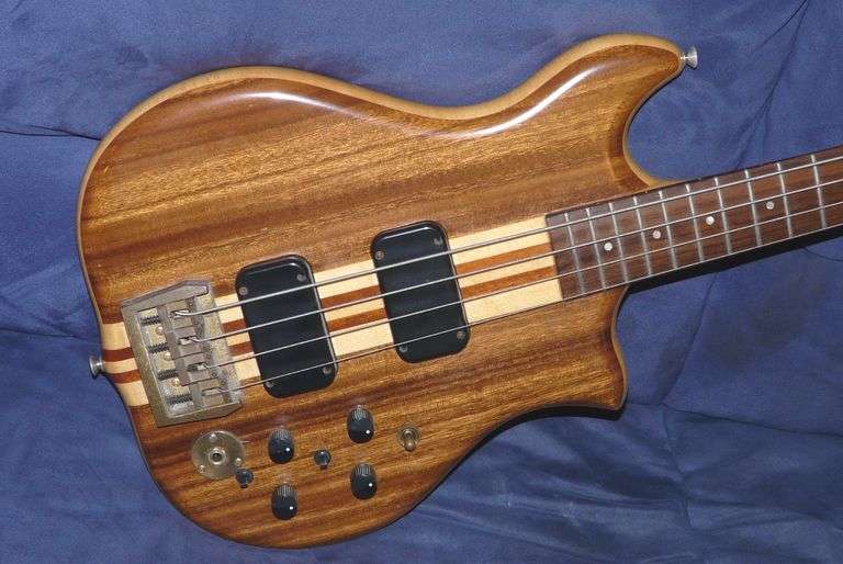 Kawai FIIB 1980's Maple/Koa Bass Guitar with Case (Also Known as the Poor Man's Alembic)
