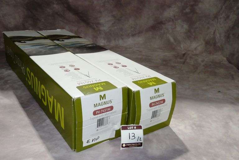 Lot (2) Magnus PV-7451M Tripod/Monopod with 3-Way Pan/Tilt Head and Carry Bag (New in Box)