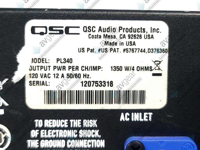 QSC PL340 Powerlight 3 Series Amplifier