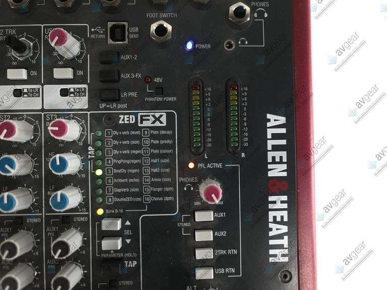 Allen & Heath ZED-16FX 16-Channel Audio Mixer W/USB
2 TRK Gain knob missing