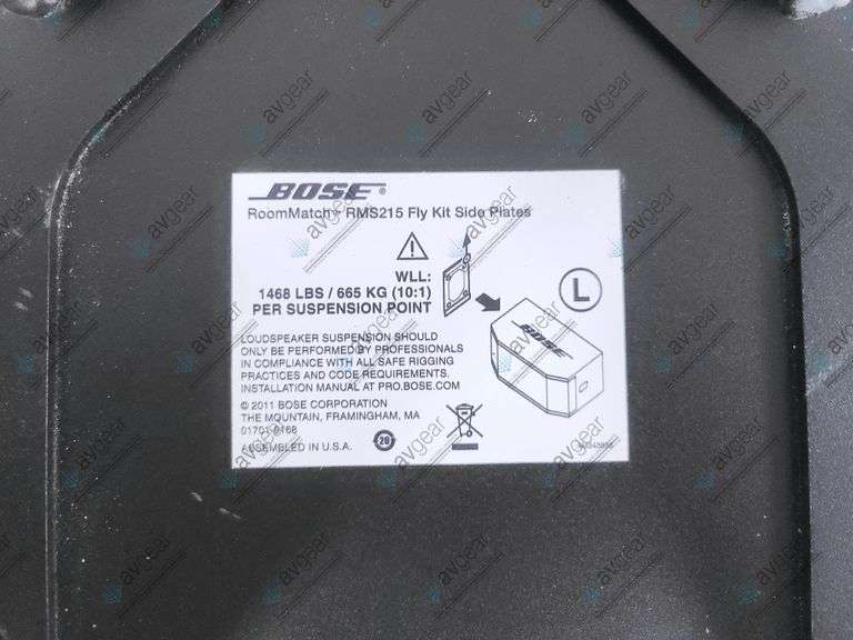 (2) Bose Room Match RMS215 Fly Kit Side Plates Right & Left