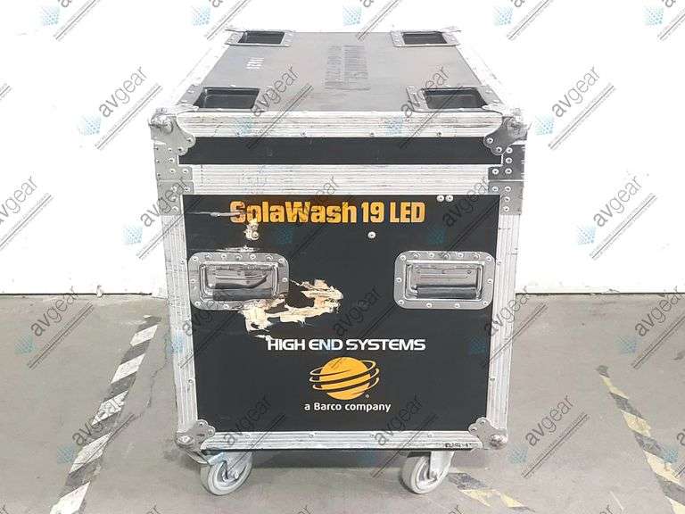 ETC Solawash 19 LED Moving Head Light w/ (2) Mounting Brackets, PSU Cables & Safety Cables in Wheele