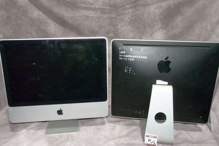 Lot (2) Apple A1224 EMC 2210 20 Inch iMac Computers