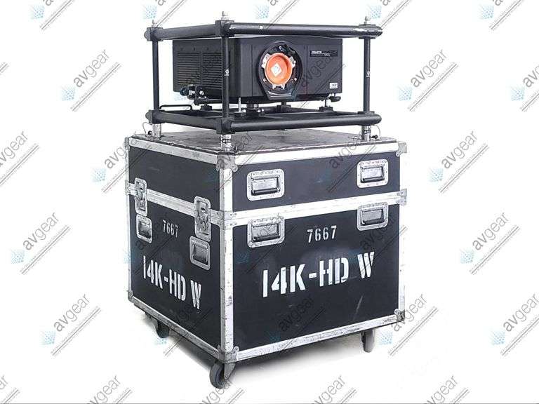 Christie HD6K-M 6,600 Lumens 1080P HD Conference Room Projector (NO LENSES) in Wheeled Road Case
[L