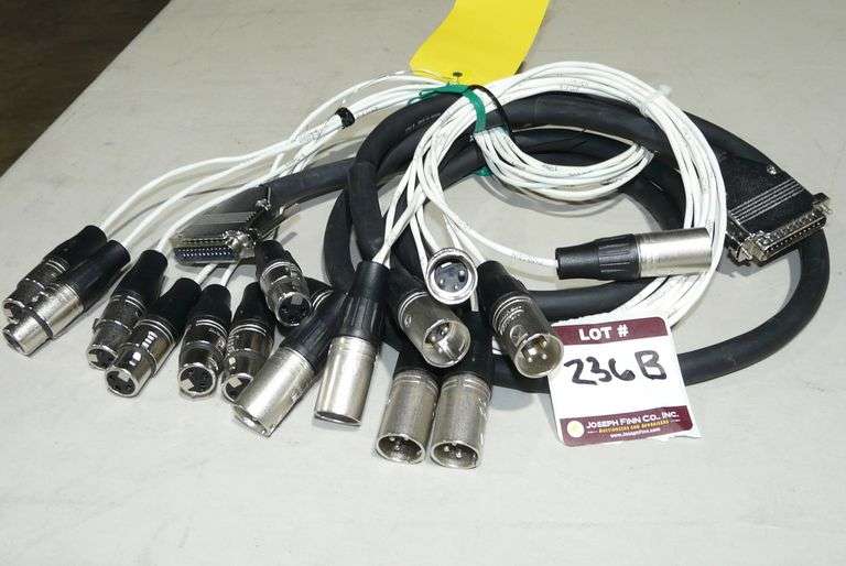 Lot (1) Proco 25 Pin D to (8) XLRM and (1) 25 Pin D to (8) XLRF Cables