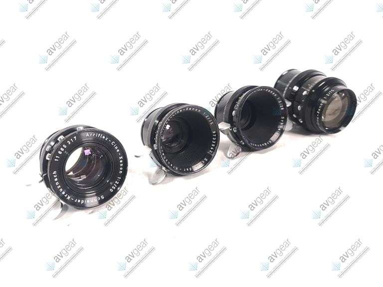 (4) Schneider Camera Lenses (28mm, 35mm, 50mm, 75mm) w/ Hard Carrying Case