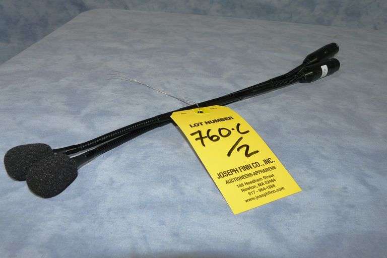 Lot (2) Audio Technica AT915QMRx Gooseneck Mics