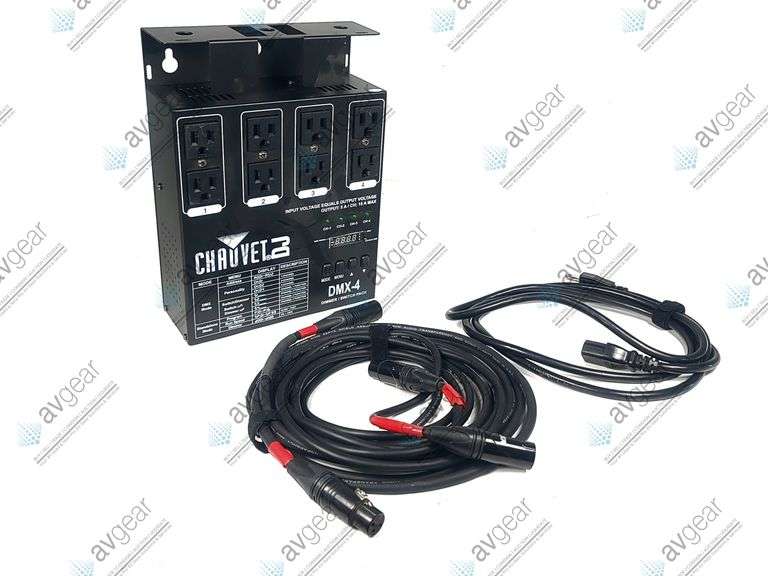 Chauvet DJ DMX-4 4-channel DMX Dimmer/Switch Pack w/ Cables