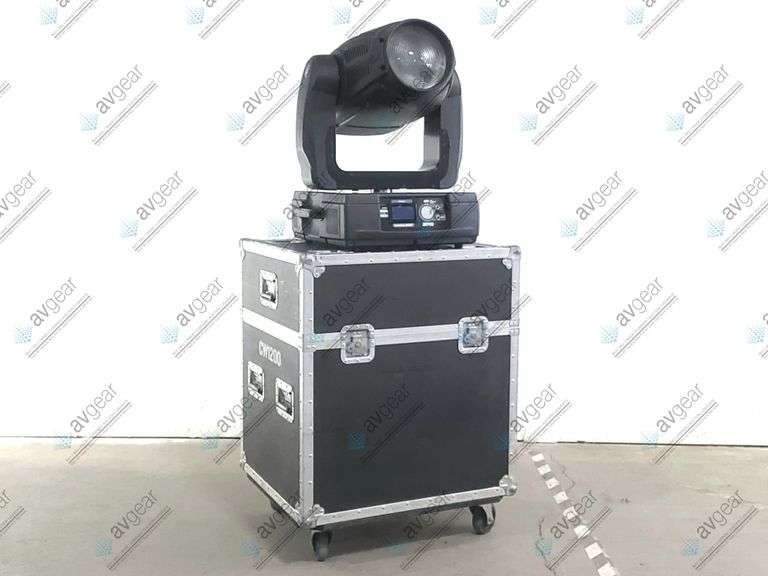 (NEEDS REPAIR) Robe ColorWash 1200E AT Moving Head Light w/ (2) C-Clamps, Safety Cable, in Wheeled R