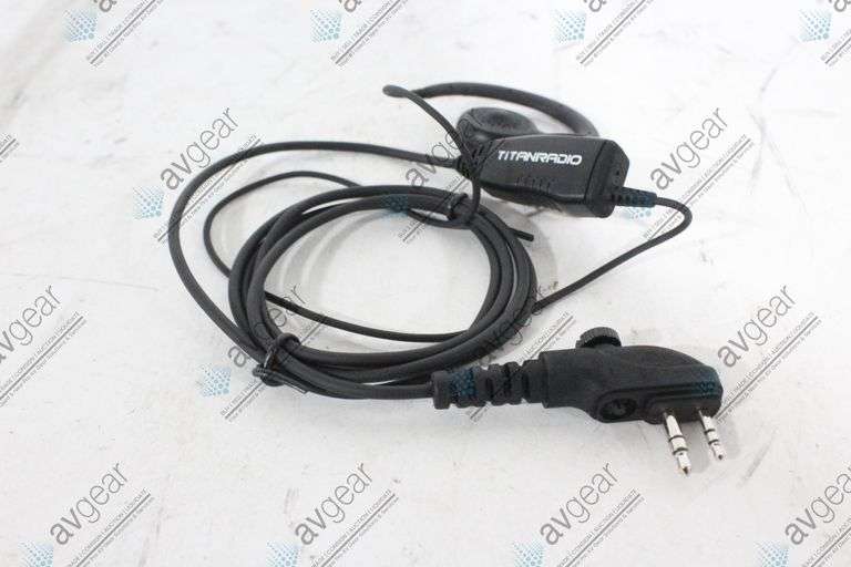 Titan Radio TR4SWVL Swivel D-Hook Earpiece w/ Inline Push-to-Talk (Compatible Radios TR4X/TR2X/TR400