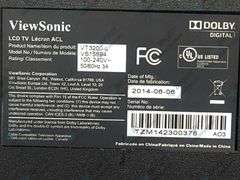 (2) View Sonic VT3200-L LCD TV w/ (8) Mounting Brackets, (2) PSU in Wheeled Road Case
