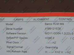 Barco RLM-W8 8000 Lumen WUXGA 3 Chip DLP Projector (3720 Op Hours) w/ Accessories in Wheeled Hard Ro