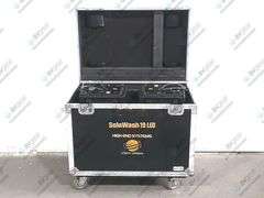 (2) ETC Solawash 19 LED Moving Head Light w/ (4) Mounting Brackets, (2) PSU Cables & (2) Safety Cabl