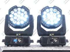 (2) ETC Solawash 19 LED Moving Head Light w/ (4) Mounting Brackets, (2) PSU Cables & (2) Safety Cabl