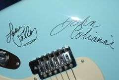 Fender Squire Guitar with Carry Bag and Signatures of Performers from a Tribute Show for Les Paul Se