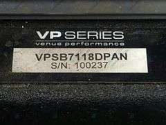 JBL VPSB7118DP Single 18" Powered Subwoofer