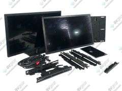 (2) View Sonic VT3200-L LCD TV w/ (8) Mounting Brackets, (2) PSU in Wheeled Road Case