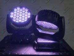 [NEEDS REPAIRS] (4) Ayrton Wildsun 500C Moving LED Head Light w/ Clamps & Safety Cables in Wheeled R