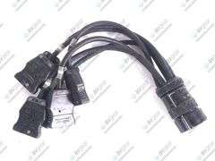 (2) Male 19-Pin Socapex to (6) Female Stage Pin 1' Fan Out Cables